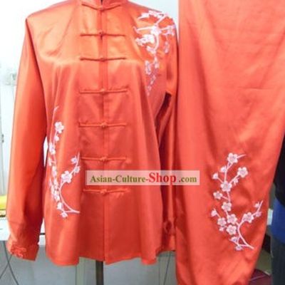 Traditional Chinese Tai Chi Silk Embroidery Uniforms for Women