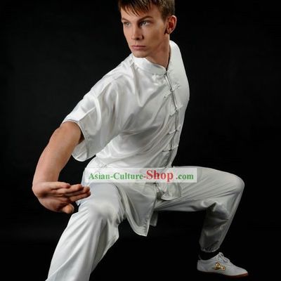 Best White Silk Tai Chi Competition Uniform for Men or Women
