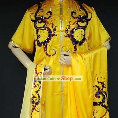 Chinese Classic Dragon Martial Arts Competition Uniform for Men