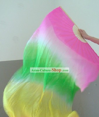 Chinese Silk Color Transition Dance Fan