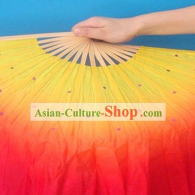 Chinese Classic Flame Silk Dance Fan