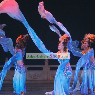 Chinese Classic Palace Dance Costume and Headwear