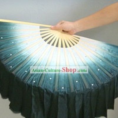 Chinese Classic White and Black Silk Dance Fan