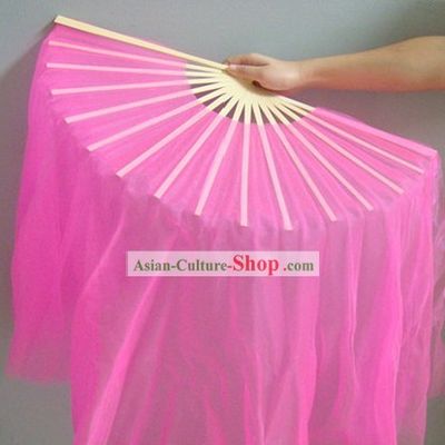 Transparent Pink Dance Fan