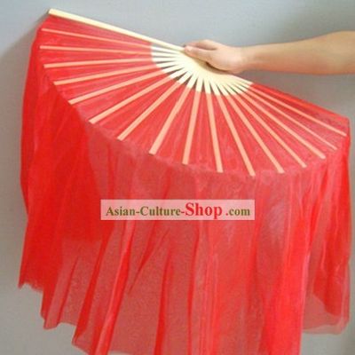 Transparent Red Dancing Fan