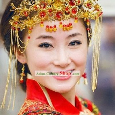 Ancient Chinese Wedding Headwear for Bride