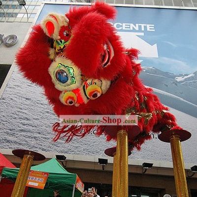 Supreme Lucky Business Opening Red Lion Dance Costume Complete Set