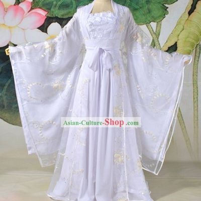 Romantic White Wedding Dress Complete Set for Brides