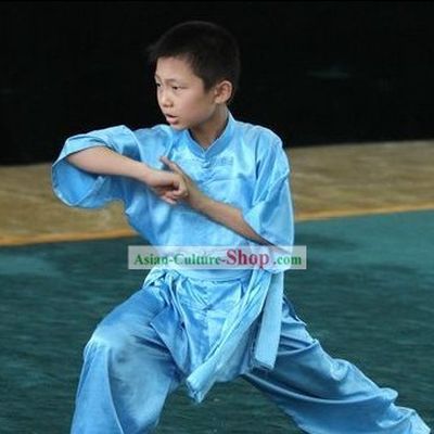 Traditional Chinese Silk Tai Chi Clothes for Children