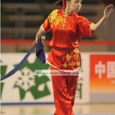 Chinese Tai Chi Competition Silk Uniforms for Women