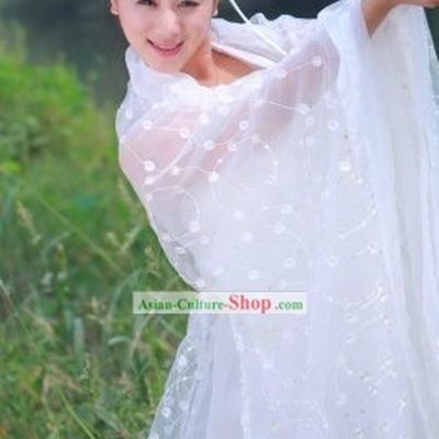 Xiao Long Nv TV Drama Character White Costumes for Women