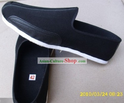 Traditional Chinese Black Taoist Cloud Shoes for Men
