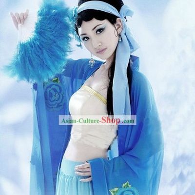 Ancient Chinese Blue Lady Costumes for Women