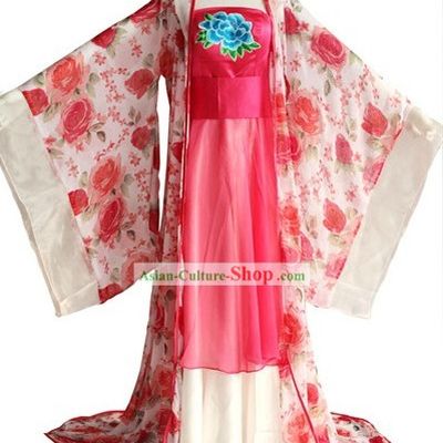Tang Dynasty Lady Clothing with Long Tail for Women