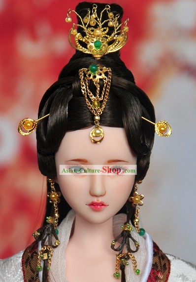 Ancient Chinese Princess Hair Accessories and Wig