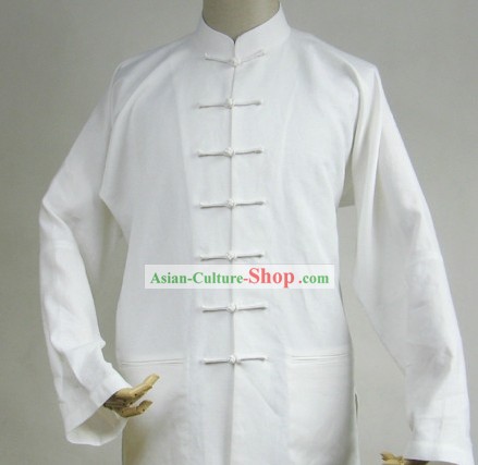 Traditional Chinese Kung Fu Master White Blouse