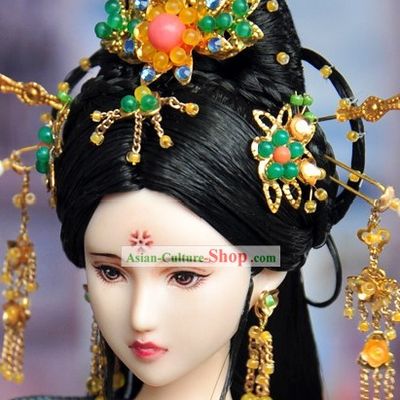Ancient Chinese Princess Hair Accessories and Wig