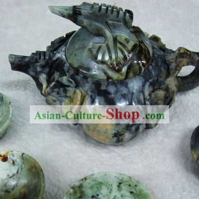 Chinese Natural Jade Stone Teapot
