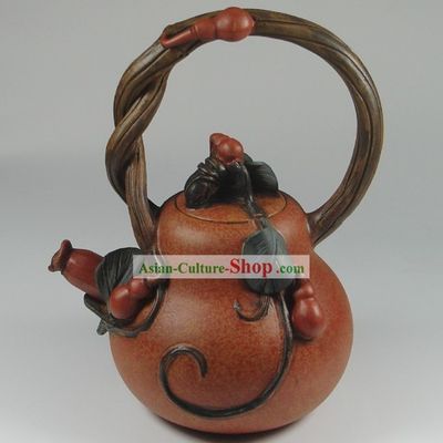 Classical Chinese Hulu Shape Zisha Teapot