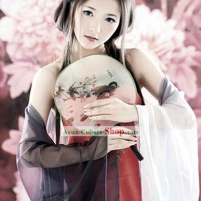 Sexy Mandarin Lady Costumes and Fan