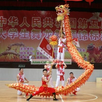 Competition and Parade Peking Net Dragon Dance Costumes Complete Set for Adults
