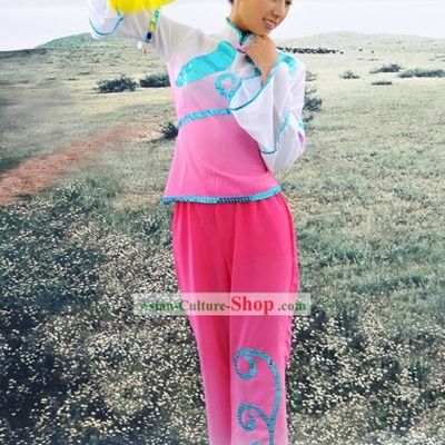 Chinese Classical Fan Dance Costumes for Women