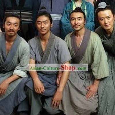 Ancient Chinese Ordinary People Civilian Four Costumes Set