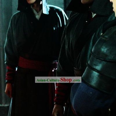 Ancient Chinese Solider Costumes and Hat for Men