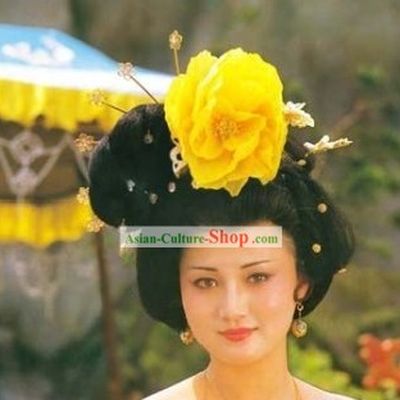 Tang Dynasty Empress Yang Guifei Wig and Hair Accessories