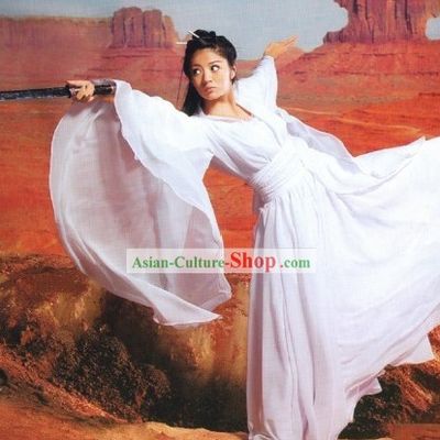 Ancient Chinese Swords Woman Costumes Complete Set
