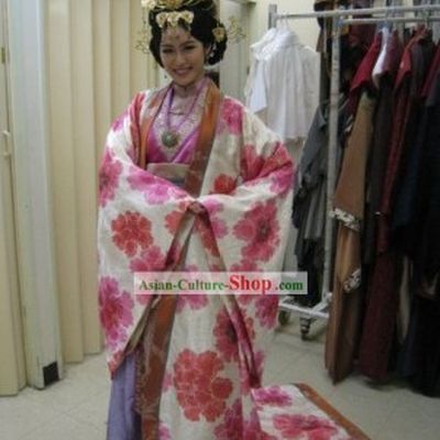 Ancient Chinese Palace Empress Costumes and Hair Accessories Complete Set
