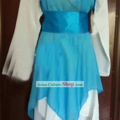 Blue Chinese Classic Dancing Costumes for Men