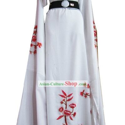 Chinese Shaosing Opera White Xiao Sheng Costume for Men