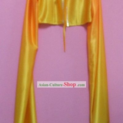 Yellow Gradual Change Water Sleeve Dance Costumes