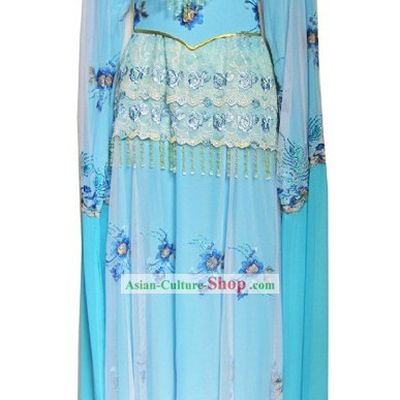 Chinese Opera Light Blue Hua Dan Costumes for Women