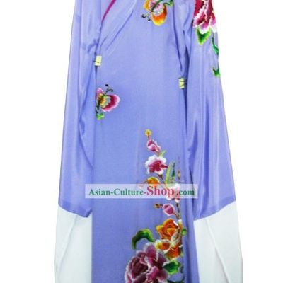 Chinese Opera Young Men Embroidered Flower and Butterfly Dance Costumes
