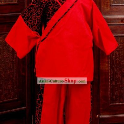 Ancient Chinese Red Clothing for Kids