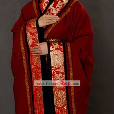 Ancient Chinese Wedding Clothing and Hat for Brides