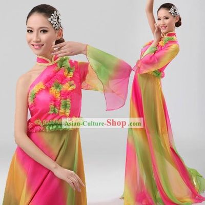 Traditional Chinese Yangge Fan Dancing Costumes for Women