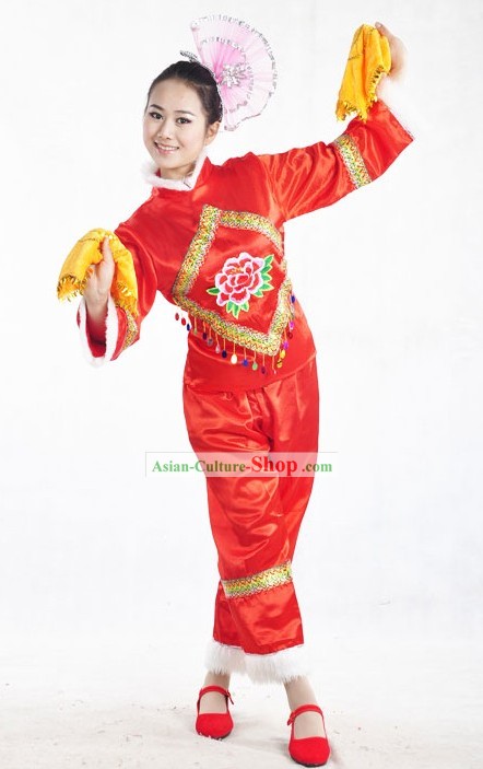 Chinese Waist Drum Costume for Women