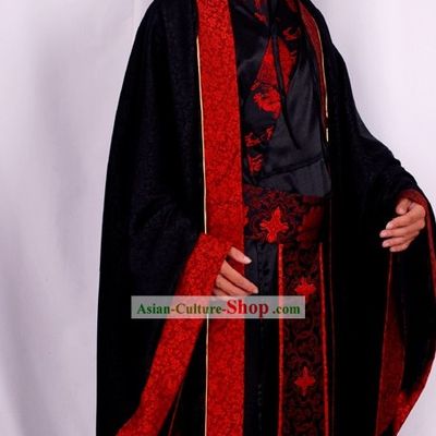 Ancient Chinese Big Event Ceremonial Clothing and Hat Complete Set for Men