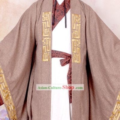 Ancient Chinese Prime Minister Clothing and Coronet for Men