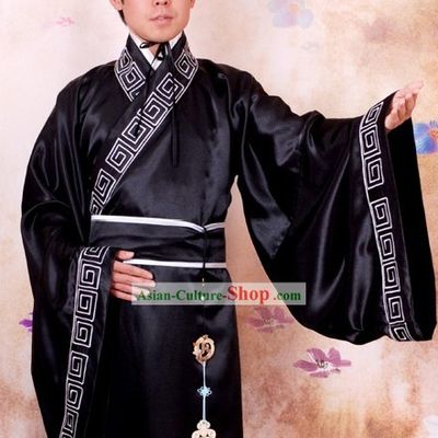 Ancient Chinese Government Official Clothing and Coronet for Men