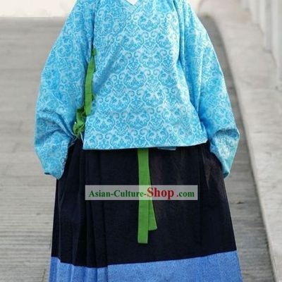 Ancient Chinese Blue Clothing for Women