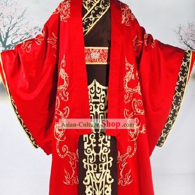 Chinese Classic Auspicious Bridegroom Han Fu Wedding Dress Complete Set