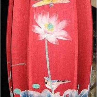 Chinese Classic Handmade and Painted Red Silk Hanging Lantern