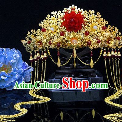 Traditional Chinese Lucky Wedding Phoenix Coronet for Brides
