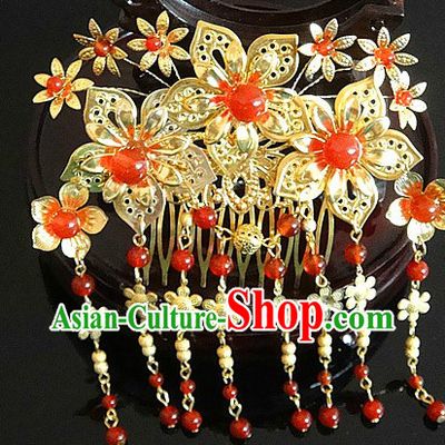 Traditional Chinese Handmade Flower Wedding Hairpin