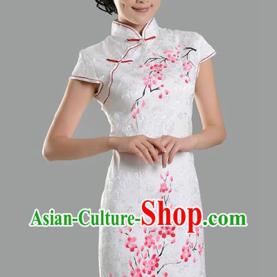 Traditional Chinese Plum Blossom Cheongsam for Women