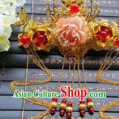 Traditional Chinese Handmade Flower Wedding Phoenix Hat